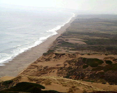 Picture of a view of the coast of the Monterey beach