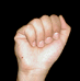 Picture of the letter a in Sign Language